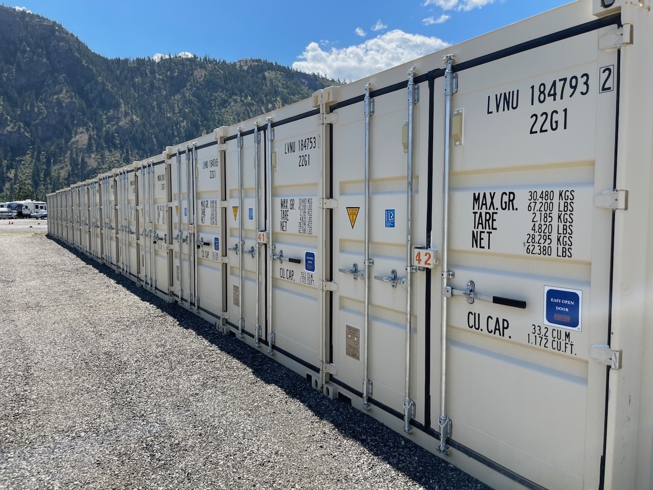 Self storage containers in Okanagan Falls